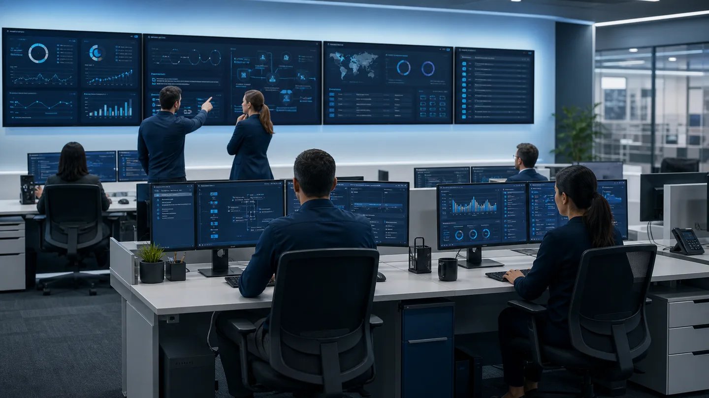 Centro de operaciones revisando alertas y actividad reciente de endpoints