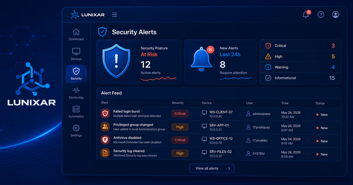 Nuevas alertas de seguridad en el agente Lunixar