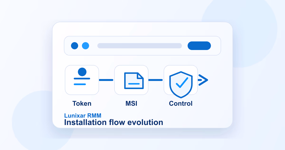 Evolución del flujo de instalación de Lunixar RMM